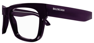 Balenciaga BB0343O unisex Violet Squared Eyeglasses