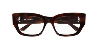 Balenciaga BB0363O women Havana Squared Eyeglasses