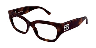 Balenciaga BB0363O women Havana Squared Eyeglasses