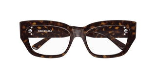 Balenciaga BB0363O women Havana Squared Eyeglasses