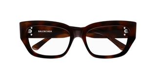 Balenciaga BB0364O women Havana Squared Eyeglasses