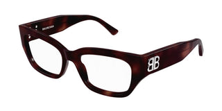 Balenciaga BB0364O women Havana Squared Eyeglasses