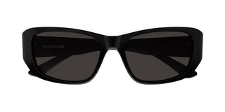 Balenciaga Bb0365s Unisex Black Rectangle Sunglasses