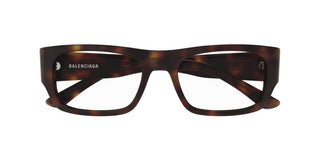 Balenciaga BB0370O men Havana Squared Eyeglasses