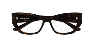 Balenciaga BB0372O women Havana Squared Eyeglasses