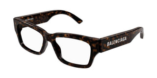 Balenciaga BB0376O men Havana Squared Eyeglasses