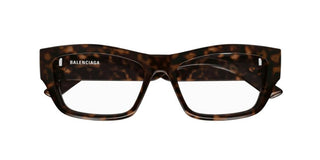 Balenciaga BB0377O men Havana Squared Eyeglasses