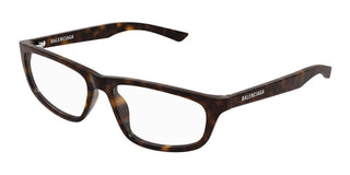 Balenciaga BB0407O unisex Havana Rectangle Eyeglasses