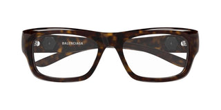 Balenciaga BB0410O men Havana Rectangle Eyeglasses