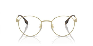 Burberry BE 1384TD men Gold Round Eyeglasses