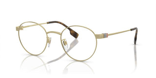 Burberry BE 1384TD men Gold Round Eyeglasses