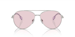 Burberry BE 3147 women Silver Pilot Sunglasses