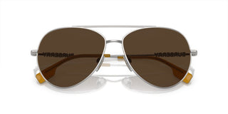 Burberry BE 3147 women Silver Pilot Sunglasses