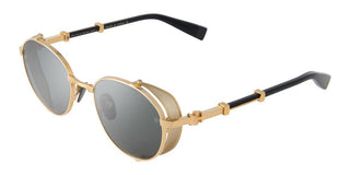 Balmain BRIGADE - I unisex Gold Round Sunglasses