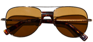 Moscot Bulvan Men Gold Pilot Sunglasses