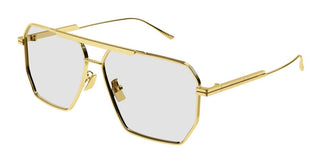 Bottega Veneta BV1012S men Gold Pilot Sunglasses