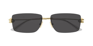 Bottega Veneta BV1126S men Gold Geometric Sunglasses