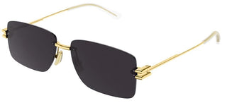 Bottega Veneta BV1126S men Gold Geometric Sunglasses