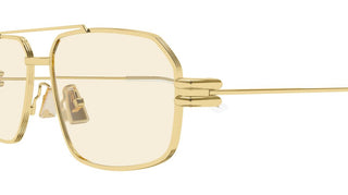 Bottega Veneta BV1128S unisex Gold Pilot Sunglasses