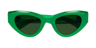 Bottega Veneta BV1142S women Green Geometric Sunglasses