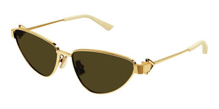 Bottega Veneta BV1186S women Gold Cat Eye Sunglasses