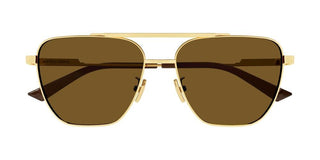 Bottega Veneta BV1236S men Gold Pilot Sunglasses