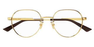 Bottega Veneta BV1239O unisex Gold Round Eyeglasses