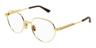 Bottega Veneta BV1239O unisex Gold Round Eyeglasses