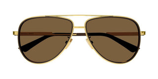 Bottega Veneta BV1240S men Gold Pilot Sunglasses