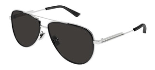 Bottega Veneta BV1240S men Silver Pilot Sunglasses