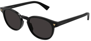 Bottega Veneta BV1253S men Black Round Sunglasses