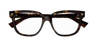 Bottega Veneta BV1257O women Havana Squared Eyeglasses