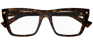 Bottega Veneta BV1258O unisex Havana Squared Eyeglasses