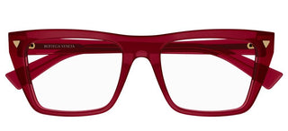 Bottega Veneta BV1258O unisex Red Squared Eyeglasses