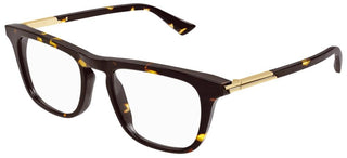 Bottega Veneta BV1264O men Havana Squared Eyeglasses