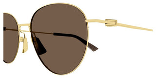 Bottega Veneta BV1268S men Gold Round Sunglasses