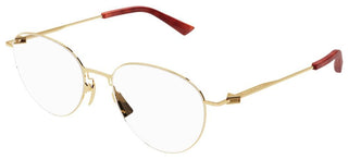 Bottega Veneta BV1269O men Gold Round Eyeglasses