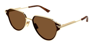 Bottega Veneta BV1271S unisex Gold Pilot Sunglasses