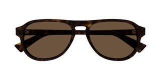 Bottega Veneta BV1292S men Havana Oval Sunglasses