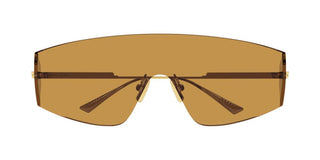 Bottega Veneta BV1299S unisex Gold Shield Sunglasses