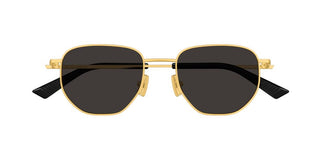 Bottega Veneta Bv1301s Unisex Gold Squared Sunglasses