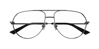 Bottega Veneta BV1302O unisex Ruthenium Pilot Eyeglasses