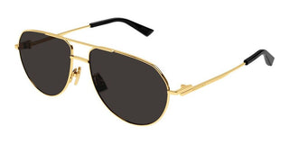 Bottega Veneta BV1302S unisex Gold Pilot Sunglasses