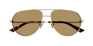 Bottega Veneta BV1302S unisex Gold Pilot Sunglasses