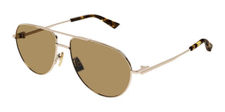 Bottega Veneta BV1302S unisex Gold Pilot Sunglasses