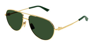 Bottega Veneta BV1302S unisex Gold Pilot Sunglasses