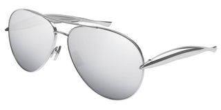 Bottega Veneta BV1305S unisex Silver Pilot Sunglasses