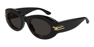 Bottega Veneta BV1322S women Black Oval Sunglasses