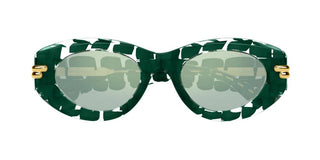 Bottega Veneta BV1322S women Green Oval Sunglasses