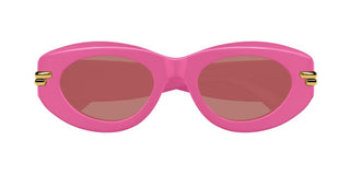 Bottega Veneta Bv1322s Women Pink Oval Sunglasses